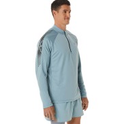 Asics Icon LS 1/2 Zip Men's, Light steel