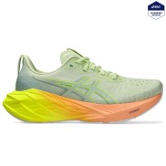 Asics Novablast 4 Paris Women's Shoes, Cool Matcha/Safety Yellow