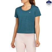 Asics Race Crop SS Women's Top, Magnetic Blue