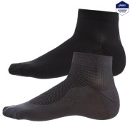 Asics Unisex Socks 2ppk Ultra Lightweight Quarter, Black/Grey