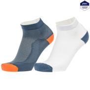 Asics Unisex Socks 2ppk Ultra Lightweight Quarter, White/Shark