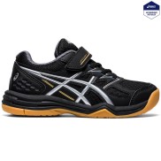 Asics Upcourt 4 PS Kid's Shoes, Black/Silver