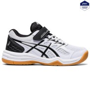 Asics Upcourt 4 PS Kid's Shoes, White/Black