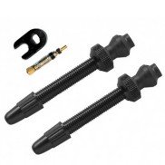 Barbieri tubeless valve aluminium SV 45mm black 2 pieces