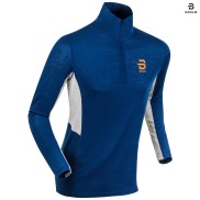 Bjorn Daehlie Men's Training Wool Half Zip Base Layer, Blue