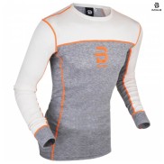 Bjorn Daehlie Performance-Tech LS Baselayer Shirt, Grey/White