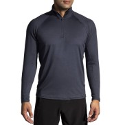 Brooks Dash 1/2 Zip Men's Running, Heather Concrete