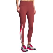 Brooks Method 7/8 Women's Tights, Terracotta/Fluoro Pink