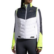 Brooks Run Visible Insulated Women's Vest, White/Asphalt/Nightlife