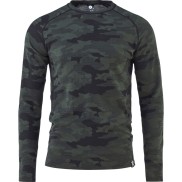 Bula Camo Merino Wool Men's Baselayer shirt, dolive