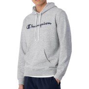 Champion Script Logo Heavy Cotton Men's Hoodie, Grey
