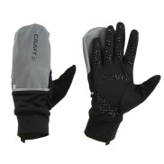 Craft Hybrid Weather Gloves, Silver/Black
