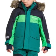 Didriksons Bjärven Kids Parka, Petrol Green