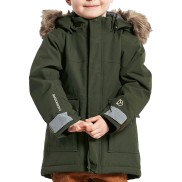 Didriksons Kure 4 Kid's Parka, Deep Green
