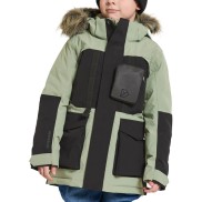 Didriksons Magnetit Kids Parka, Light Moss