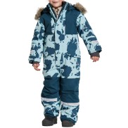 Didriksons Polarbjornen Printed Kid's Coverall, Island Ai Blue