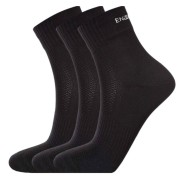 Endurance Dingwall 3-Pack Quarter Tactel Performance Socks, Black