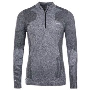 Endurance Kanen Men's Seamless Melange Midlayer, Grey/Black