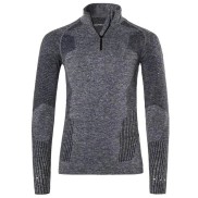 Endurance Prim Junior Unisex Melange Seamless Midlayer, Grey/Black