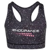 Endurance Soes Jr. Girl Printed Sports Bra, Black