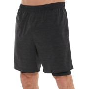 Endurance Men's Vanclause 2in1 Shorts Melange, Black