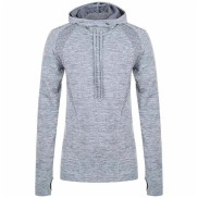 Endurance Vicki Junior Unisex Melange Seamless Hoody, Grey