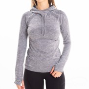 Endurance Vicki Women's Melange Seamless Hoody, Grey