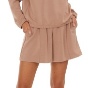 Endurance Athlecia Jacey Women's High Waisted Lounge Shorts, Beaver Fur