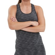 Endurance Crina Women's Seamless Melange Top, Black