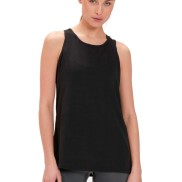 Endurance Mota Women's Slub Top, Black Melange
