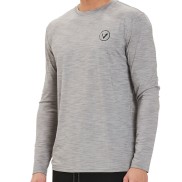 Endurance Virtus Joker Men's L/S Tee, Mid Grey Melange