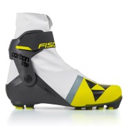 Fischer Carbonlite Skate Women's Boots, White/Gray/Yellow