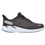 Hoka One One Clifton 8 (Wide) Men's Running Shoes, Black/White