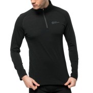 Jack Wolfskin Alpspitze Wool L/s Hz Men's, Black