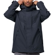 Jack Wolfskin Baldock Men's Hardshell Jacket, Night Blue