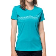 Jack Wolfskin Crosstrail Graphic Women's T-Shirt, Dark Aqua
