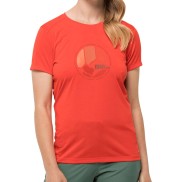 Jack Wolfskin Crosstrail Graphic Women's T-Shirt, Tango Orange