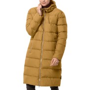 Jack Wolfskin Crystal Palace Women's Windproof Down Coat, Golden Amber