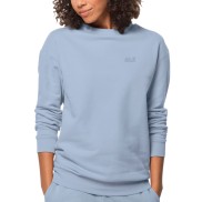 Jack Wolfskin Essential Crewneck Women's Top, Blue Fog