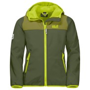 Jack Wolfskin Fourwinds Kids Softshell Jacket, Greenwood
