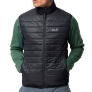 Jack Wolfskin JWP Windproof Quilted Men's Vest, Black