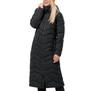 Jack Wolfskin Kyoto Long Quilted Coat, Black | Sieviešu Ziemas Mētelis
