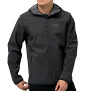 Jack Wolfskin Northern Point Men's Windproof Softshell Jacket, Black