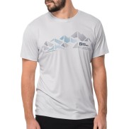 Jack Wolfskin Peak Graphic Men's T-Shirt, White Cloud