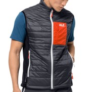 Jack Wolfskin Routeburn Men's Windproof Insulated Vest, Ebony