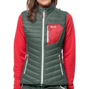 Jack Wolfskin Routeburn Women's Windproof Insulated Vest, Hedge Green
