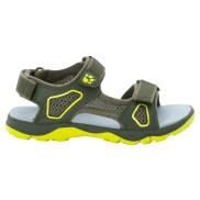 Jack Wolfskin Taraco Kids Beach Sandals, Khaki/Lime