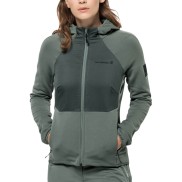 Jack Wolfskin Tasman Hybrid Fz Women's Fleece Jacket, Hedge Green