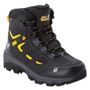 Jack Wolfskin Vojo Texapore WP Mid Kids Shoes, Black/Yellow