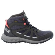Jack Wolfskin Woodland 2 Women's Texapore Mid, Dark Blue/Pink